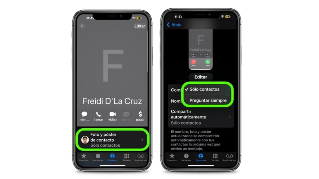 Cómo crear tu póster de contactos para iPhone